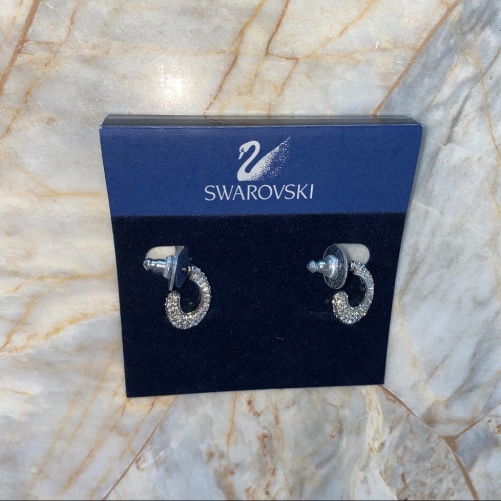 Swarovski Pierced Silver Earrings